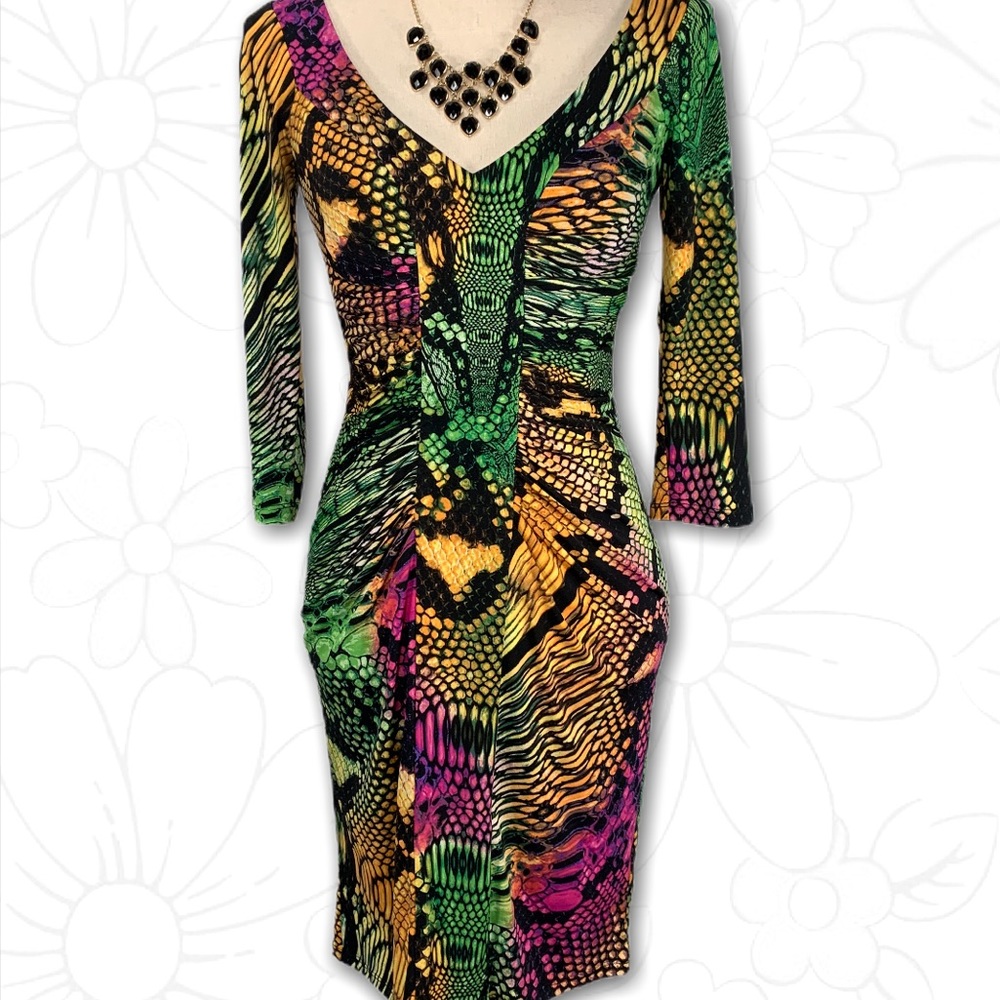 Boston Proper Reptile Print Bodycon Dress - Sz 2